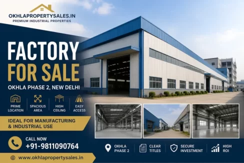 Factory for sale in Okhla Phase 2 New Delhi industrial property with warehouse and manufacturing space by OkhlaPropertySales.in
