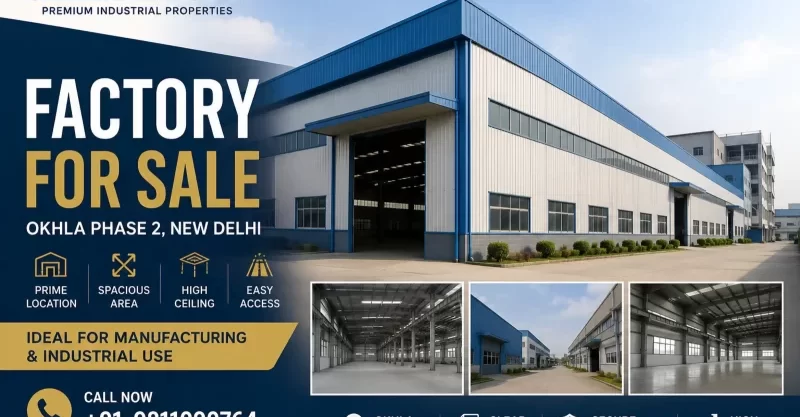 Factory for sale in Okhla Phase 2 New Delhi industrial property with warehouse and manufacturing space by OkhlaPropertySales.in